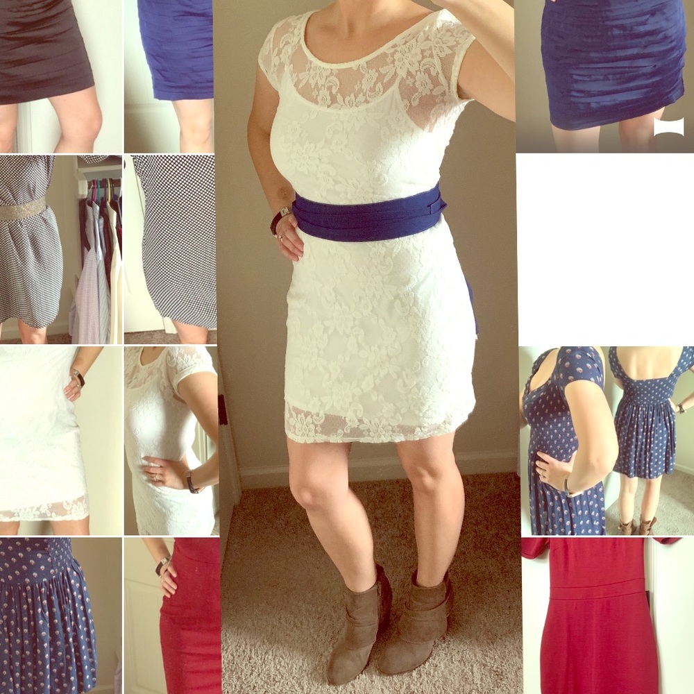 Hollister All Over Lace Overlay Dress